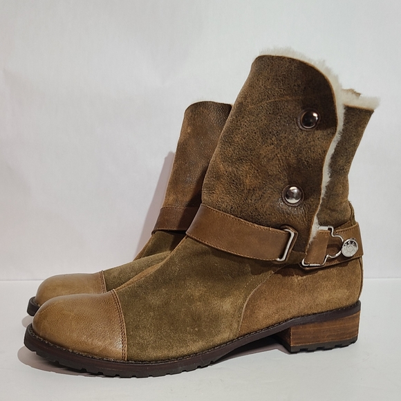Matt bernson tundra booties shearling leather boots - Picture 3 of 16